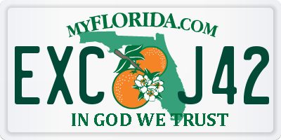 FL license plate EXCJ42