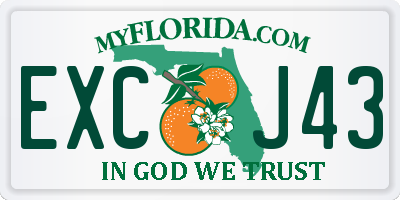 FL license plate EXCJ43