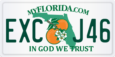 FL license plate EXCJ46