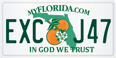 FL license plate EXCJ47