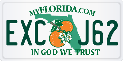 FL license plate EXCJ62