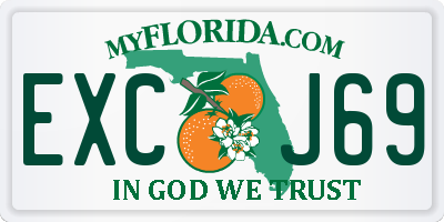 FL license plate EXCJ69