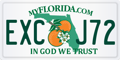 FL license plate EXCJ72