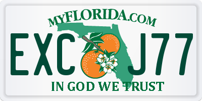 FL license plate EXCJ77