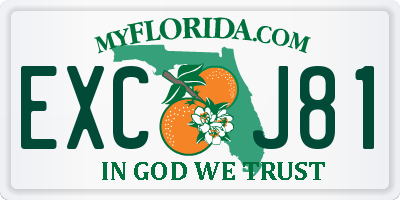 FL license plate EXCJ81
