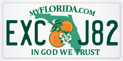 FL license plate EXCJ82