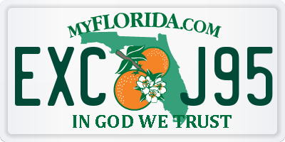 FL license plate EXCJ95