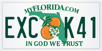 FL license plate EXCK41