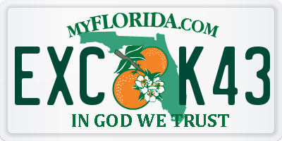 FL license plate EXCK43