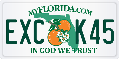 FL license plate EXCK45