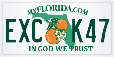 FL license plate EXCK47