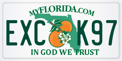 FL license plate EXCK97