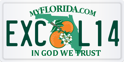 FL license plate EXCL14