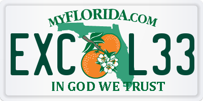FL license plate EXCL33