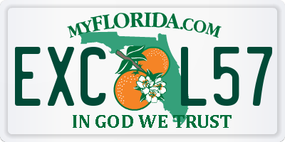 FL license plate EXCL57