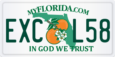 FL license plate EXCL58
