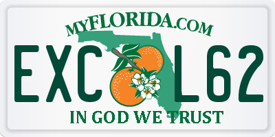 FL license plate EXCL62