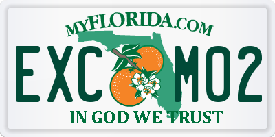 FL license plate EXCM02