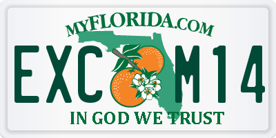 FL license plate EXCM14