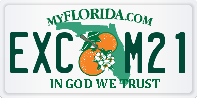FL license plate EXCM21