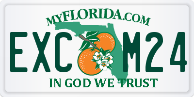 FL license plate EXCM24