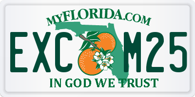 FL license plate EXCM25