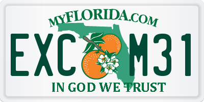 FL license plate EXCM31