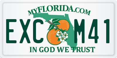 FL license plate EXCM41