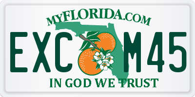 FL license plate EXCM45