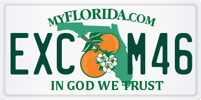 FL license plate EXCM46
