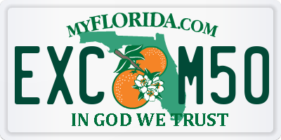 FL license plate EXCM50