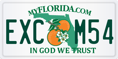 FL license plate EXCM54