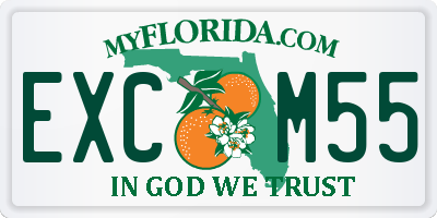 FL license plate EXCM55