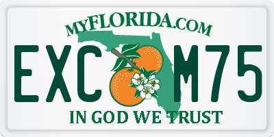 FL license plate EXCM75