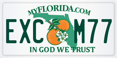 FL license plate EXCM77