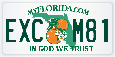 FL license plate EXCM81