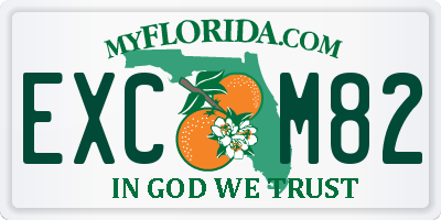 FL license plate EXCM82