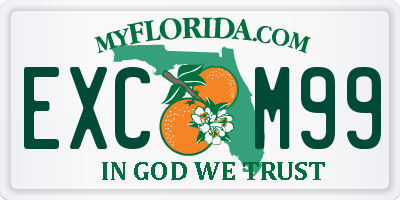 FL license plate EXCM99