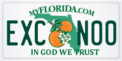 FL license plate EXCN00
