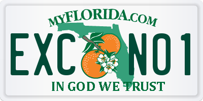 FL license plate EXCN01