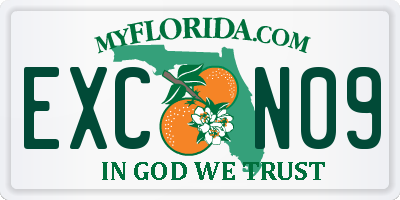 FL license plate EXCN09