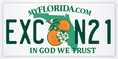 FL license plate EXCN21