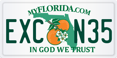 FL license plate EXCN35