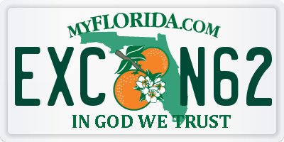 FL license plate EXCN62