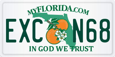 FL license plate EXCN68