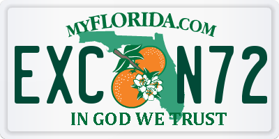 FL license plate EXCN72