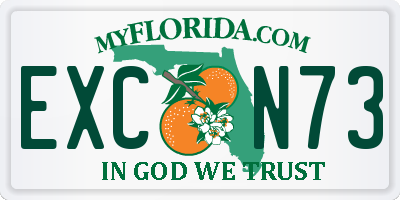 FL license plate EXCN73