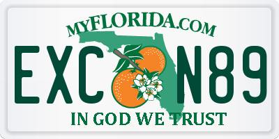 FL license plate EXCN89