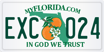 FL license plate EXCO24
