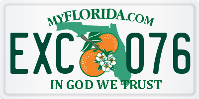 FL license plate EXCO76